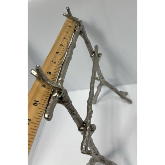 Silver Branch Tree Jewelry Stand 3 Bars Bracelets Rings Organizer Display Rack - Picture 6 of 9